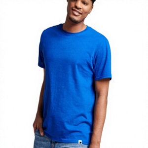 T-shirt athlétique tricoté pour homme, coupe classique, manches courtes, avec logo personnalisé OEM, anti-humidité, anti-odeur, protection UPF 30+ - Product Image 2