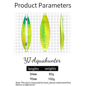 Señuelo Luminoso Jetting Plate 80g 100g, Cebo Duro de Fondo para Pesca de Lubina - Product Image 5