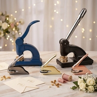 Embosseur de bureau personnalisé robuste, tampon d'embossage en métal avec logo personnalisé pour les enveloppes en papier et les invitations de mariage