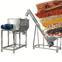 Mélangeur à ruban double hélice en acier industriel 200 300 480 500 1000 5000 kg, machine de mélange horizontale pour poudres détergentes