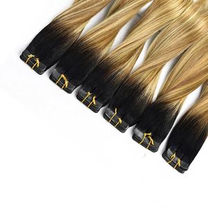 Extensiones de Cabello Ruso con Cinta Adhesiva, Cutícula Alineada, Remy Virgen, Doble Trama, 100% Cabello Humano, Sin Enredos, Sin Caída - Product Image 1