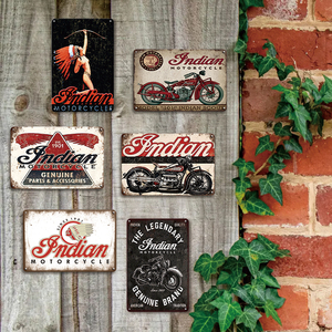 Targa in Metallo Vintage di Moto Leggendarie, Decorazione Retrò per Garage, Officina, Man Cave, Bar, Regalo per Appassionati di Moto - Product Image 2