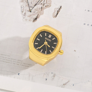 Anillos para mujeres, hombres, parejas, Mini correa elástica, reloj de aleación, joyería creativa, nuevos relojes de cuarzo con esfera cuadrada Punk - Product Image 6