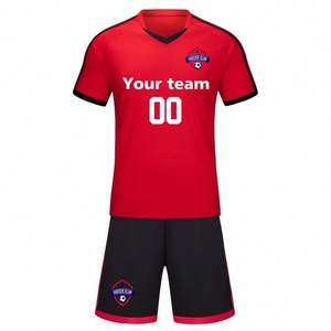 热升华定制印花服装透气面料定制足球球衣套装速干足球服 - Product Image 6