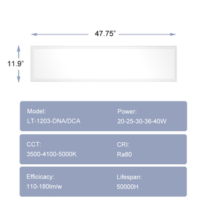 Thiết kế công nghiệp phong cách 2x4 bảng điều khiển vuông thông minh dẫn ánh sáng SMD2835 nguồn với cảm biến chuyển động 3500-5000K CCT IP40/54 - Product Image 3