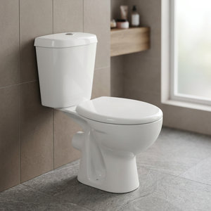Conjunto de Inodoro y Lavabo de Cerámica de Dos Piezas Económico de Fábrica Chaozhou con Doble Descarga y Sifón en P o S - Product Image 6