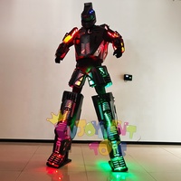 Nouvel arrivage de vêtements robot lumineux pour adultes marcheurs échasses costume de danse robot pour discothèque accessoires d'ambiance de fête