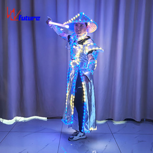 Veli <span class=keywords><strong>LED</strong></span> Luminosi in Seta per Spettacoli, Accessori da Balletto Rettangolari Arcobaleno per Danza del Ventre - Product Image 6
