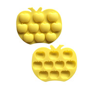 Moule à gâteau en silicone écologique inodore à 10 cavités, pour la cuisson de gelées de pommes et de poudings, plateau antiadhésif pour muffins