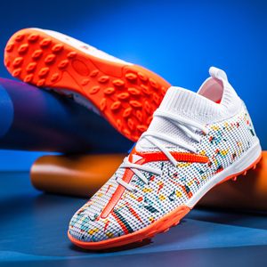 Logotipo personalizado fútbol Spikes Hombre mujer adulta estudiantes uso al aire libre <span class=keywords><strong>de</strong></span> zapatos <span class=keywords><strong>de</strong></span> fútbol <span class=keywords><strong>de</strong></span> entrenamiento profesional transpirables antideslizantes - Product Image 6