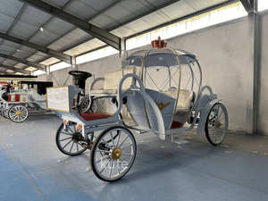Chariot de princesse Cendrillon motorisé, chariot de mariage de luxe à chevaux, à vendre - Product Image 5