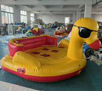 Nouveau design gonflable curseur d'eau remorquable tube remorquable bateau de canard d'eau remorquable à vendre