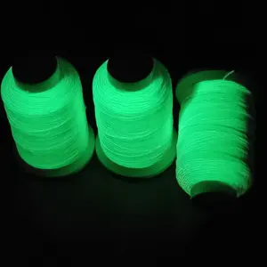 Hilo DE COSER DE CUERO luminoso superbrillante de alta calidad que brilla en la oscuridad hilo de coser para máquinas de coser