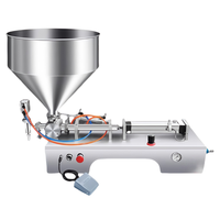 Nouvelle machine de remplissage semi-automatique BANMO pour liquides et pâtes, idéale pour le remplissage de shampooings, crèmes cosmétiques, miel, beurre de cacahuète et petits flacons.