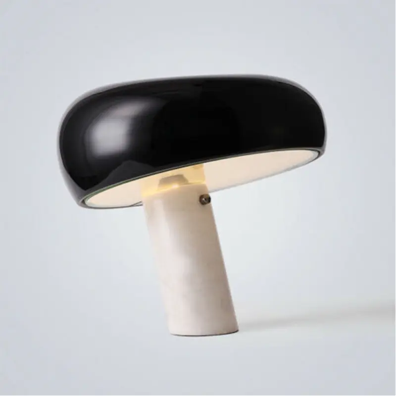 Snoopy Mushroom Designer Living Room Light Children Marble Table Lamp Postmodern Marble Bedroom Bedside Study Cute LED Electric