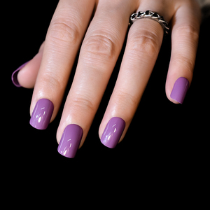 <span class=keywords><strong>Uñas</strong></span> Acrílicas Squoval Brillantes en Violeta Púrpura, Productos de Belleza, <span class=keywords><strong>Uñas</strong></span> Postizas al por Mayor - Product Image 2