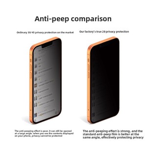 Para Apple 16 Anti-Peeping Pantalla completa <span class=keywords><strong>Gorilla</strong></span> Película de vidrio templado 15Plus Película protectora para teléfono móvil Antiestático al por mayor - Product Image 2