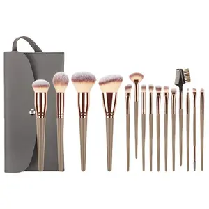 Free Sample Make Up Set Double Ended Makeup 15 Pcs Luxury Makeup Brushes private label