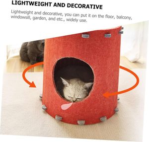 Casa para Gatos Portátil y Espaciosa para Interiores, Refugio de Tela Cómodo para Gatitos, Fácil de Montar, para Todas las Estaciones, con Forma Flexible - Product Image 5