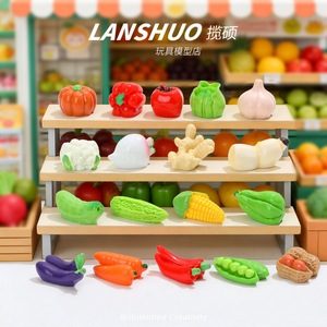 Modèle miniature de légumes en résine Lanshuo, échelle 1:12, jouet alimentaire DIY pour décorations de maison de poupée - Product Image 4