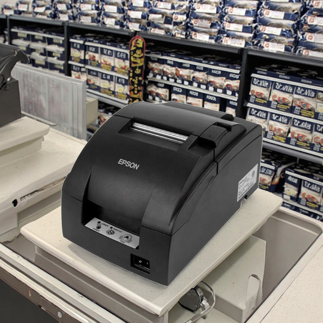 JingJie 3 Inch TM-U220 9-Pin Serial Impact Dot Matrix Receipt Printer with USB/Parallel Port 80mm Paper 84DPI 1-Year Warranty