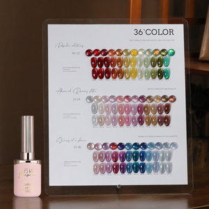 Esmalte de <span class=keywords><strong>Uñas</strong></span> Profesional para Salón de Belleza, 15 ml, Gel Brillante con Cuentas de Vidrio, 36 Colores, Set de Esmalte de <span class=keywords><strong>Uñas</strong></span> con Efecto Ojo de Gato - Product Image 1