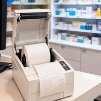 Papier thermique direct résistant à l'eau 75*70mm pour reçus de caisse premium pour magasins de proximité