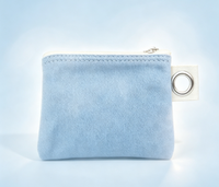 Kantong Penyimpanan Mini Anti Maling INS Fashion dari Kanvas dengan Ritsleting, Lapisan Katun, Desain Pendek, dan Gantungan Kunci Lingkaran Logam
