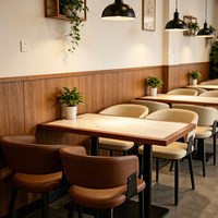 Ensemble de mobilier de restaurant commercial moderne et minimaliste pour restauration rapide, cuisine Hunan, nouilles de riz à la bave d'escargot, barbecue - Écologique