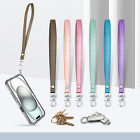 Cordon de suspension pour téléphone portable haut de gamme, anti-perte, motif dessin animé, léger, étanche, en cuir PU, robuste et durable