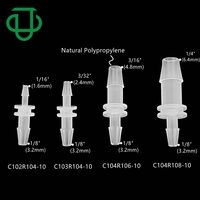 Sambungan Pipa Plastik Bentuk I Ukuran 1/16" hingga 5/8" Grosir, Fitting Pipa Barb 2 Arah, Konektor Tabung Lurus Medis