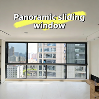 Ventanas Corredizas Panorámicas Modernas Minimalistas de Aluminio con Marco Ultra Delgado, Insonorizadas, para Jardín, Casa o Terraza