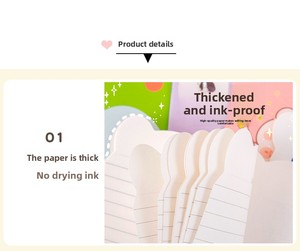 Bloc-notes de poche créatif et mignon, multicolore, en forme d'animal de dessin animé, cadeau, papeterie pour étudiants, carnet amusant en forme de dessin animé - Product Image 6