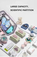 Grande poussette multifonctionnelle de voyage pour bébé Sac à langer imperméable pour maternité Sac à langer pour bébé avec fermeture à glissière