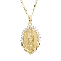 Bijoux populaires en vrac, pendentifs pour collier de la vierge marie, plaqué or 18K, sans polissage, couleur argent, vente en gros, pièces