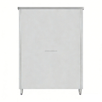 Armoire de rangement robuste en acier inoxydable à 4 niveaux, armoire de cuisine autonome pour restaurant, hôtel, cantine