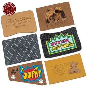 Персонализированные коричневые кожаные бирки с логотипом из ПУ кожи для сумок