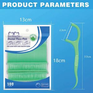 Palillo de Dientes y Hilo Dental 2 en 1 de HIPS+UHMWPE con Sabor a Frutas, Aprobado por la CE, Color y Logotipo Personalizables, para Limpieza Dental y Cuidado Bucal - Product Image 2