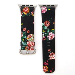 Fleurs Sport Bande de Montre-<span class=keywords><strong>Bracelet</strong></span> En Silicone, impression <span class=keywords><strong>Bracelet</strong></span> En Caoutchouc 38 42mm pour <span class=keywords><strong>Apple</strong></span> iWatch Bande de <span class=keywords><strong>Bracelet</strong></span> - Product Image 1