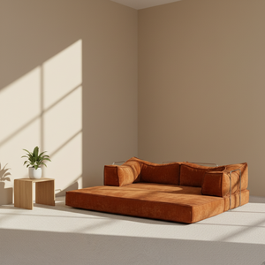 Juego de Sofás Modernos Cuadrados de Tela Comprimida, Sofá Cama con Funda Lavable para Apartamentos y Hoteles, Directo de Fábrica - Product Image 6