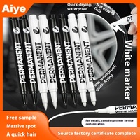 Encre blanche imperméable à l'eau et sans décoloration Stylo express de grande capacité à séchage rapide pour les peintures huileuses de pneus Graffiti Marqueur permanent