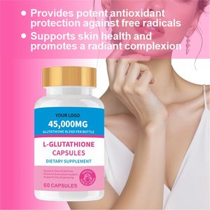 OEM Nahrungsergänzungsmittel Aufhellende Kollagen- und Glutathion-Kapseln mit Vitamin C 100% Reines L-Glutathion Hautkapseln - Product Image 3