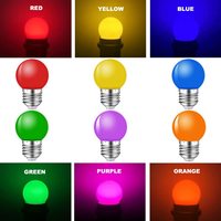 Fête de vacances 1W 2W 3W AC DC 3V 12V 24V 110V 220V B22 E26 E27 A60 Globe G45 Led Couleur Ampoule pour Décoration de Noël