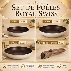 Ensemble de casseroles en aluminium forgé à induction antiadhésif avec revêtement céramique, couvercles en verre, poignée amovible en bois doux au toucher - Product Image 4