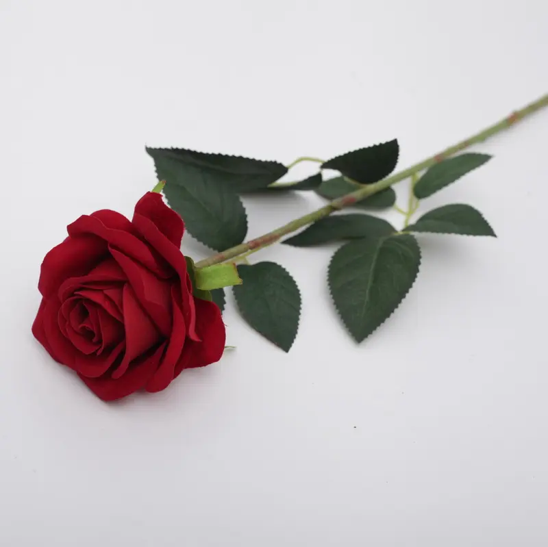 Artificial Flower Rose manufacturers bulk wholesale high quality red plastic latex decorative flowers Fleur Artificielle