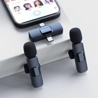 Micrófono Lavalier Inalámbrico Omnidireccional Portátil K15 Mini 2.4G Recargable 3 en 1 con Cancelación de Ruido Tipo-C para Transmisiones en Vivo