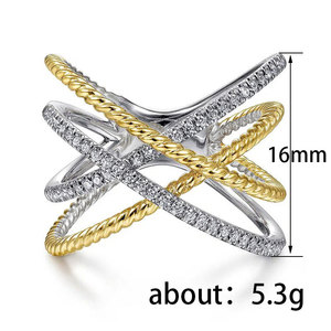 Anello da donna con design geometrico a spirale multistrato e cavo - Product Image 4