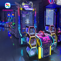 Máquina de Videojuegos Arcade con Monedas para Salas de Juego Interiores, Simulador de Juegos de Disparos