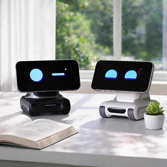 LOOI Robot-Starlight White AI Desktop Companion ChatGPT Gemini Voice Interaction Visual Understanding Personality Memory 10W