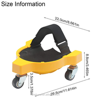 Chariot à genouillères multifonctionnel avec roues universelles et genouillères en silicone souple pour les carreleurs, utilisé dans les travaux d'installation de carrelage